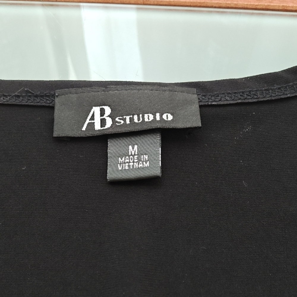 AB Studio Elegant Black Blouse